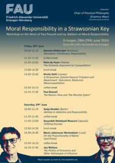 Plakat Workshop Moral Responsibility in a Strawsonian Key